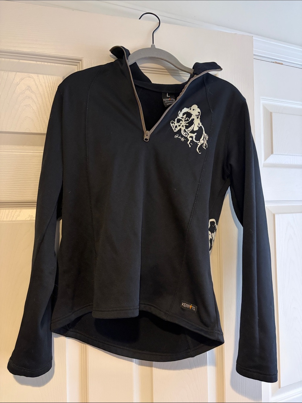 Kerrits Black Long-Sleeve Quarter-Zip Pullover